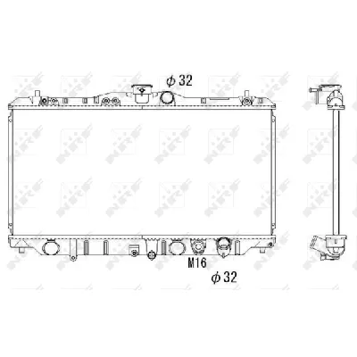 Hladnjak, hlađenje motora NRF NRF 536352 IC-AE5B06