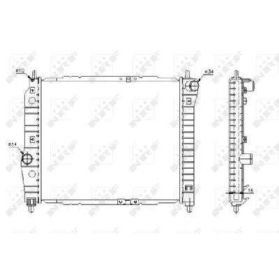 Hladnjak, hlađenje motora NRF NRF 53637 IC-AE57A8
