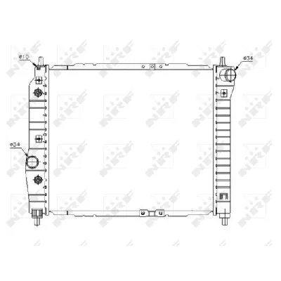 Hladnjak, hlađenje motora NRF NRF 53638 IC-AE57A9