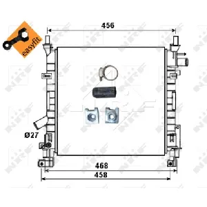 Hladnjak, hlađenje motora NRF NRF 53651 IC-AE57B4