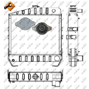 Hladnjak, hlađenje motora NRF NRF 53657 IC-C3B62F