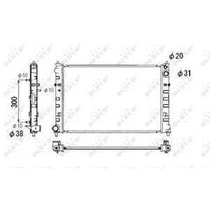 Hladnjak, hlađenje motora NRF NRF 53684 IC-C3C8FC
