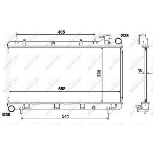 Hladnjak, hlađenje motora NRF NRF 53696 IC-C2FF9D