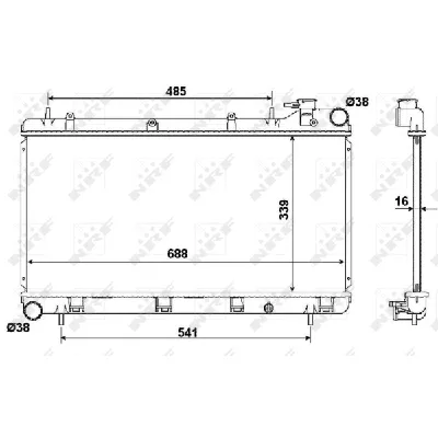 Hladnjak, hlađenje motora NRF NRF 53696 IC-C2FF9D