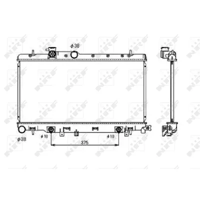 Hladnjak, hlađenje motora NRF NRF 53698 IC-C3CB4E