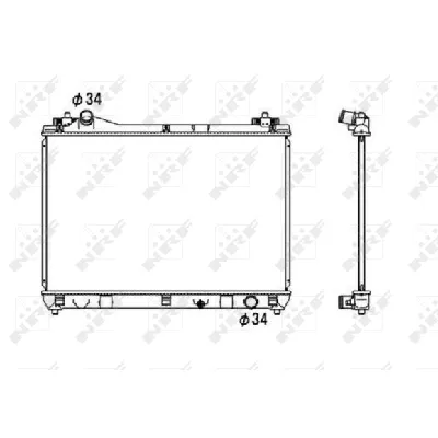 Hladnjak, hlađenje motora NRF NRF 53703 IC-C3CB5D