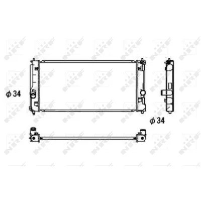 Hladnjak, hlađenje motora NRF NRF 53709 IC-C3CB7D