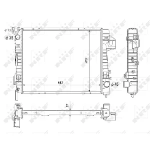 Hladnjak, hlađenje motora NRF NRF 53712 IC-C3C9F0