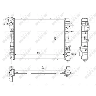 Hladnjak, hlađenje motora NRF NRF 53712 IC-C3C9F0