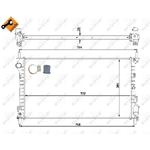 Hladnjak, hlađenje motora NRF NRF 53713 IC-C2FFA2