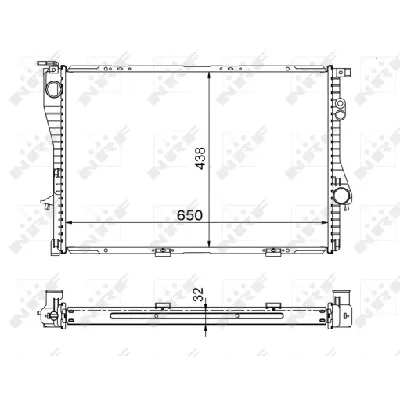 Hladnjak, hlađenje motora NRF NRF 53722 IC-C2FFA6