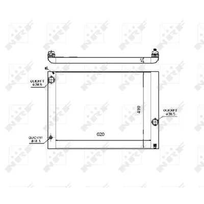 Hladnjak, hlađenje motora NRF NRF 53724 IC-BC4E40