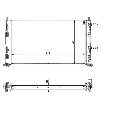 Hladnjak, hlađenje motora NRF NRF 53733 IC-C2FFAF