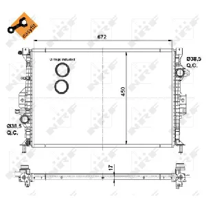 Hladnjak, hlađenje motora NRF NRF 53737 IC-B782A5