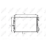 Hladnjak, hlađenje motora NRF NRF 53741 IC-C2FFB5