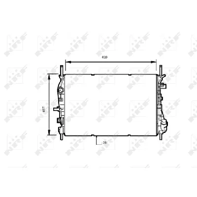 Hladnjak, hlađenje motora NRF NRF 53741 IC-C2FFB5