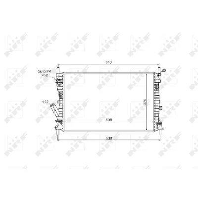 Hladnjak, hlađenje motora NRF NRF 53743 IC-C2FFB6