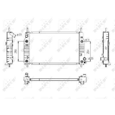 Hladnjak, hlađenje motora NRF NRF 53748 IC-C2FFB9