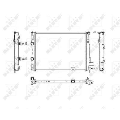 Hladnjak, hlađenje motora NRF NRF 53756 IC-C2FFBC
