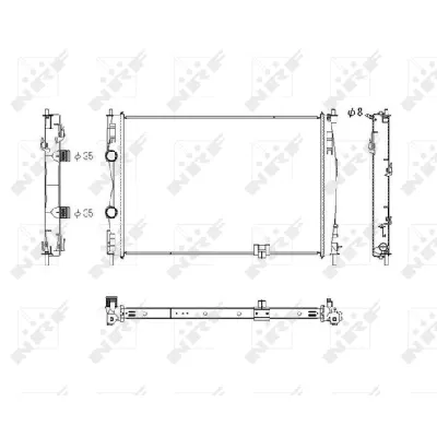 Hladnjak, hlađenje motora NRF NRF 53757 IC-C2FFBD
