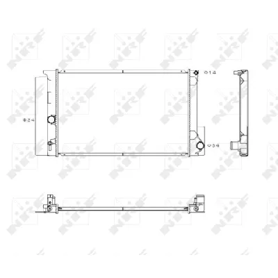 Hladnjak, hlađenje motora NRF NRF 53763 IC-C3CB80