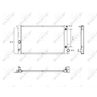 Hladnjak, hlađenje motora NRF NRF 53766 IC-C3CB82