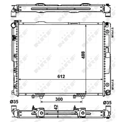 Hladnjak, hlađenje motora NRF NRF 53786 IC-C3C9C0