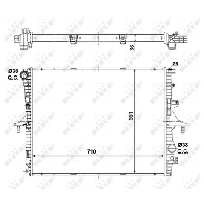 Hladnjak, hlađenje motora NRF NRF 53798 IC-BC00DD