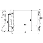 Hladnjak, hlađenje motora NRF NRF 53801 IC-C2FFC7