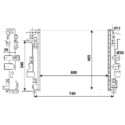 Hladnjak, hlađenje motora NRF NRF 53801 IC-C2FFC7