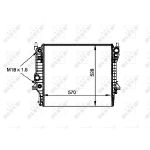 Hladnjak, hlađenje motora NRF NRF 53805 IC-C2FFCA