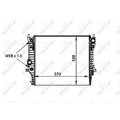 Hladnjak, hlađenje motora NRF NRF 53805 IC-C2FFCA