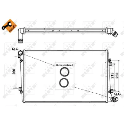 Hladnjak, hlađenje motora NRF NRF 53813 IC-BB3E43