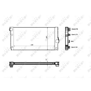 Hladnjak, hlađenje motora NRF NRF 53817 IC-C3CA75