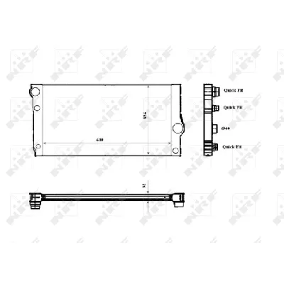 Hladnjak, hlađenje motora NRF NRF 53817 IC-C3CA75