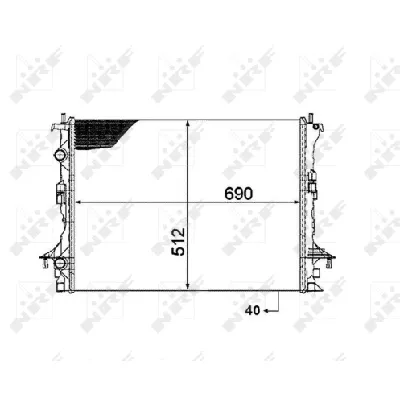 Hladnjak, hlađenje motora NRF NRF 53820 IC-C3CAD5