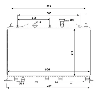 Hladnjak, hlađenje motora NRF NRF 53822 IC-BEA95E
