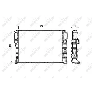 Hladnjak, hlađenje motora NRF NRF 53829 IC-C3C9C1
