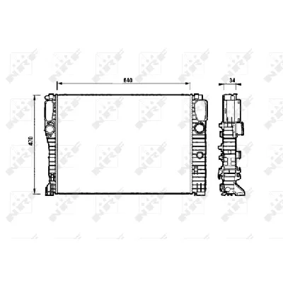 Hladnjak, hlađenje motora NRF NRF 53829 IC-C3C9C1