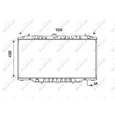 Hladnjak, hlađenje motora NRF NRF 53830 IC-C3CB40