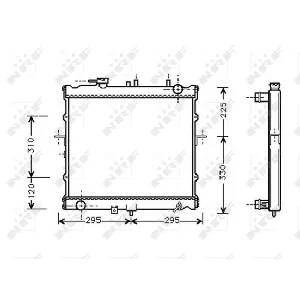 Hladnjak, hlađenje motora NRF NRF 53831 IC-C3CA25