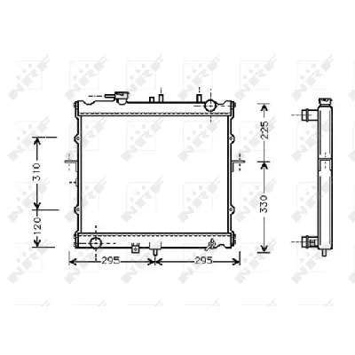 Hladnjak, hlađenje motora NRF NRF 53831 IC-C3CA25