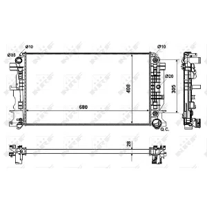 Hladnjak, hlađenje motora NRF NRF 53833 IC-C0C254