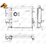 Hladnjak, hlađenje motora NRF NRF 53849 IC-C2FFDE