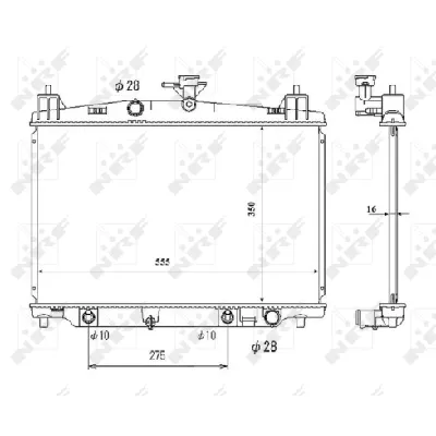 Hladnjak, hlađenje motora NRF NRF 53850 IC-C3CB1C