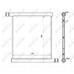 Hladnjak, hlađenje motora NRF NRF 53857 IC-C3CA2C