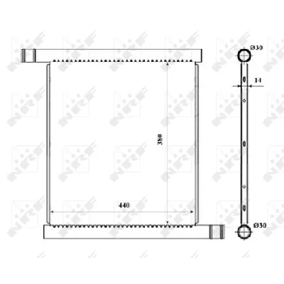 Hladnjak, hlađenje motora NRF NRF 53857 IC-C3CA2C