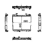Hladnjak, hlađenje motora NRF NRF 53860 IC-C02A56