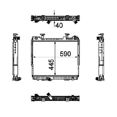 Hladnjak, hlađenje motora NRF NRF 53860 IC-C02A56