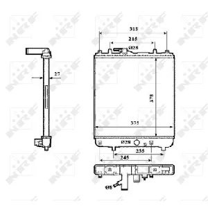 Hladnjak, hlađenje motora NRF NRF 53862 IC-C3CA5E